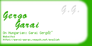 gergo garai business card